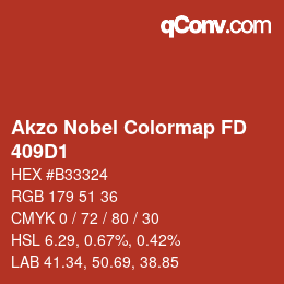 Code couleur: Akzo Nobel Colormap FD - 409D1 | qconv.com