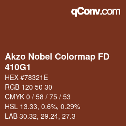 Código de color: Akzo Nobel Colormap FD - 410G1 | qconv.com