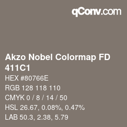 Code couleur: Akzo Nobel Colormap FD - 411C1 | qconv.com