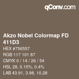 カラーコード: Akzo Nobel Colormap FD - 411D3 | qconv.com