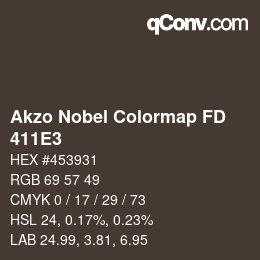 Farbcode: Akzo Nobel Colormap FD - 411E3 | qconv.com