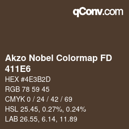 Color code: Akzo Nobel Colormap FD - 411E6 | qconv.com