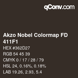 Código de color: Akzo Nobel Colormap FD - 411F1 | qconv.com