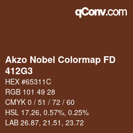 Color code: Akzo Nobel Colormap FD - 412G3 | qconv.com