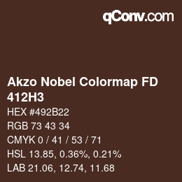 Código de color: Akzo Nobel Colormap FD - 412H3 | qconv.com