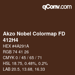 Code couleur: Akzo Nobel Colormap FD - 412H4 | qconv.com