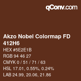 Código de color: Akzo Nobel Colormap FD - 412H6 | qconv.com