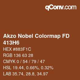 Color code: Akzo Nobel Colormap FD - 413H6 | qconv.com