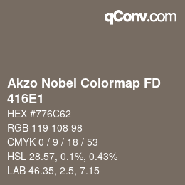 Farbcode: Akzo Nobel Colormap FD - 416E1 | qconv.com