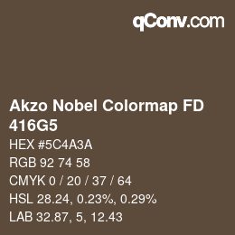 Código de color: Akzo Nobel Colormap FD - 416G5 | qconv.com