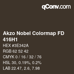 Código de color: Akzo Nobel Colormap FD - 416H1 | qconv.com