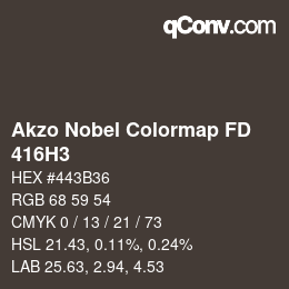 Code couleur: Akzo Nobel Colormap FD - 416H3 | qconv.com