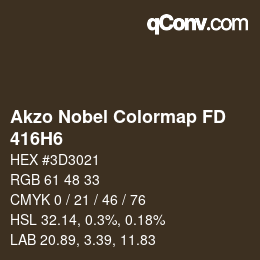 Código de color: Akzo Nobel Colormap FD - 416H6 | qconv.com