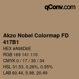 Código de color: Akzo Nobel Colormap FD - 417B1 | qconv.com