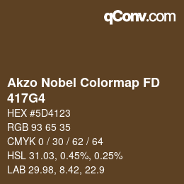 Código de color: Akzo Nobel Colormap FD - 417G4 | qconv.com