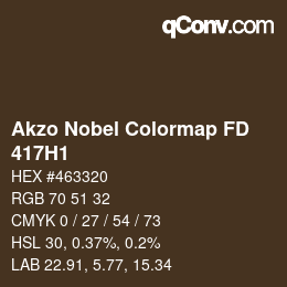 Código de color: Akzo Nobel Colormap FD - 417H1 | qconv.com