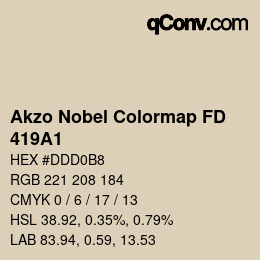 Color code: Akzo Nobel Colormap FD - 419A1 | qconv.com