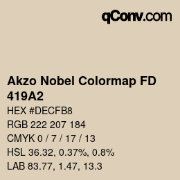 Code couleur: Akzo Nobel Colormap FD - 419A2 | qconv.com