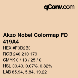 Code couleur: Akzo Nobel Colormap FD - 419A4 | qconv.com