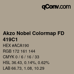 Código de color: Akzo Nobel Colormap FD - 419C1 | qconv.com