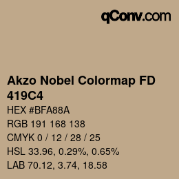 Color code: Akzo Nobel Colormap FD - 419C4 | qconv.com