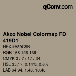Color code: Akzo Nobel Colormap FD - 419D1 | qconv.com