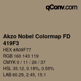 Color code: Akzo Nobel Colormap FD - 419F3 | qconv.com