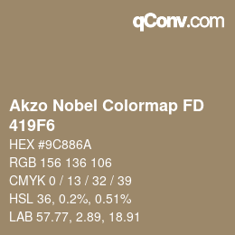 Código de color: Akzo Nobel Colormap FD - 419F6 | qconv.com