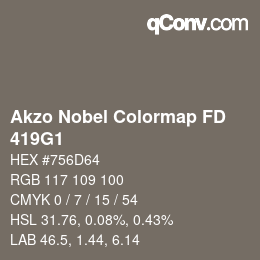 カラーコード: Akzo Nobel Colormap FD - 419G1 | qconv.com