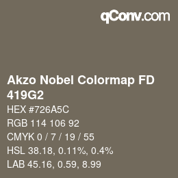 Color code: Akzo Nobel Colormap FD - 419G2 | qconv.com
