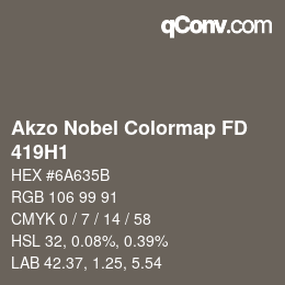 Code couleur: Akzo Nobel Colormap FD - 419H1 | qconv.com