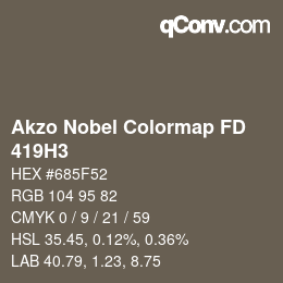Color code: Akzo Nobel Colormap FD - 419H3 | qconv.com