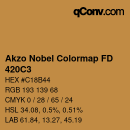 Código de color: Akzo Nobel Colormap FD - 420C3 | qconv.com