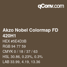 Code couleur: Akzo Nobel Colormap FD - 420H1 | qconv.com