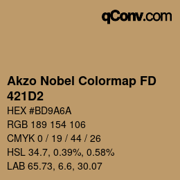 Color code: Akzo Nobel Colormap FD - 421D2 | qconv.com