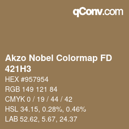 Color code: Akzo Nobel Colormap FD - 421H3 | qconv.com