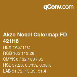 Código de color: Akzo Nobel Colormap FD - 421H6 | qconv.com
