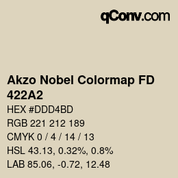 Color code: Akzo Nobel Colormap FD - 422A2 | qconv.com
