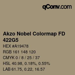 Código de color: Akzo Nobel Colormap FD - 422G5 | qconv.com
