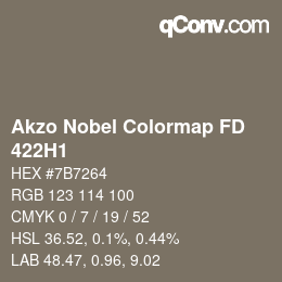 Color code: Akzo Nobel Colormap FD - 422H1 | qconv.com