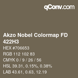 Código de color: Akzo Nobel Colormap FD - 422H3 | qconv.com