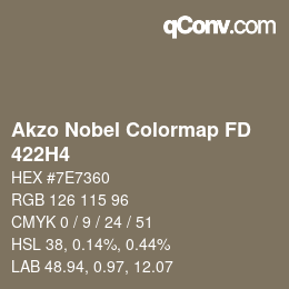 Code couleur: Akzo Nobel Colormap FD - 422H4 | qconv.com