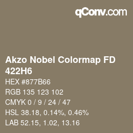 Código de color: Akzo Nobel Colormap FD - 422H6 | qconv.com