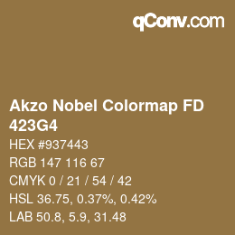 Código de color: Akzo Nobel Colormap FD - 423G4 | qconv.com