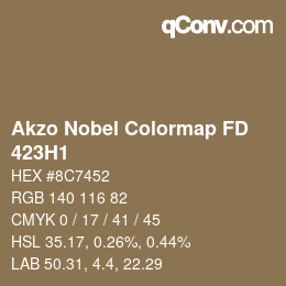 Color code: Akzo Nobel Colormap FD - 423H1 | qconv.com