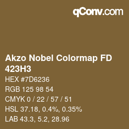 カラーコード: Akzo Nobel Colormap FD - 423H3 | qconv.com