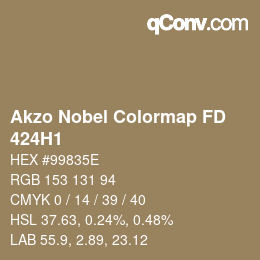 Color code: Akzo Nobel Colormap FD - 424H1 | qconv.com