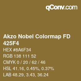Color code: Akzo Nobel Colormap FD - 425F4 | qconv.com