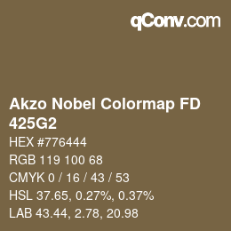Color code: Akzo Nobel Colormap FD - 425G2 | qconv.com