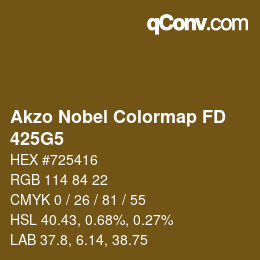 Color code: Akzo Nobel Colormap FD - 425G5 | qconv.com